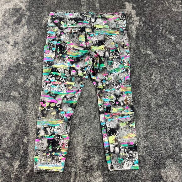 Lululemon Fast and Free High-Rise Crop 23" Inseam Paint Drift Multi Pants 14 - Picture 7 of 10